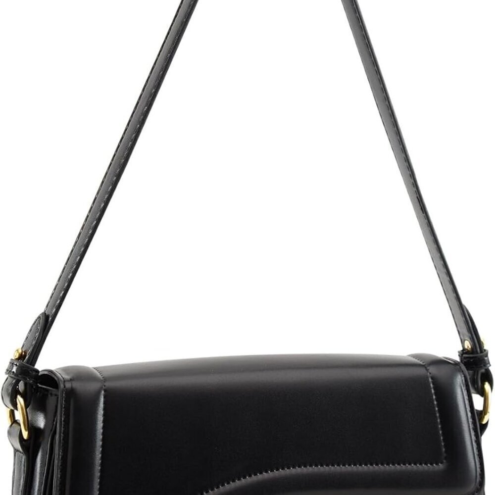 Women Leather Shoulder Bag Crossbody Clutch with Removable Straps